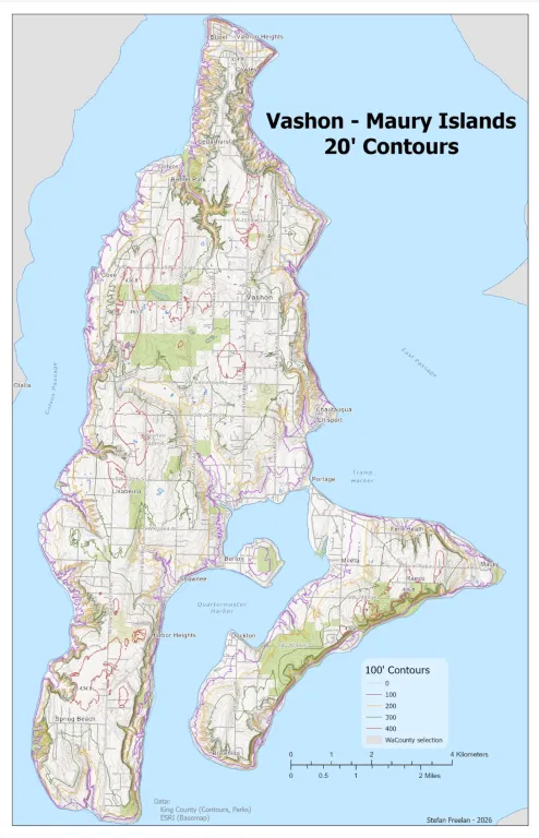Vashon Repeater Locations - Feb 2026